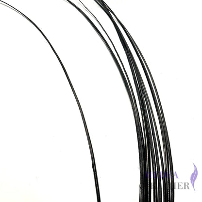 Stripped Ostrich Quill Feather Black / 1 piece ready-to-ship