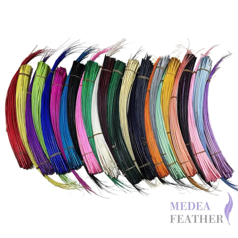 Stripped Ostrich Quill Feather ready-to-ship