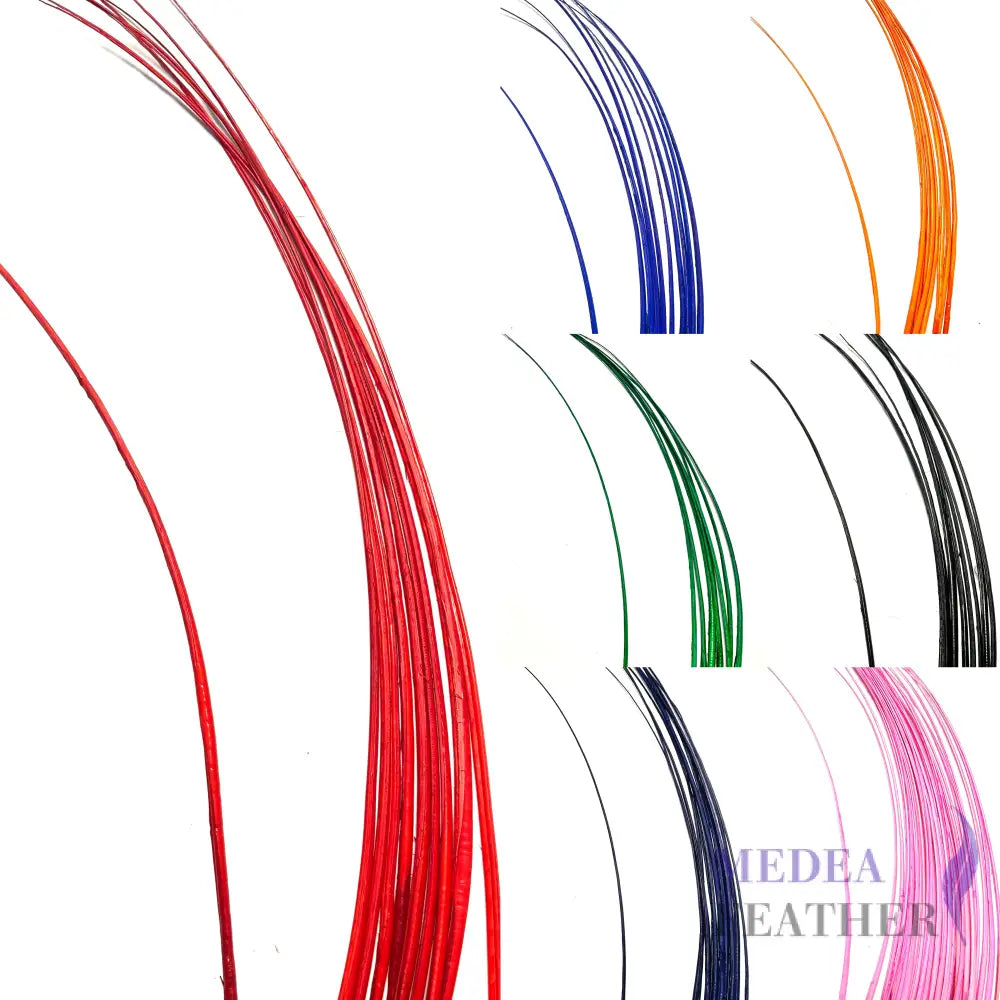 Stripped Ostrich Quill Feather ready-to-ship