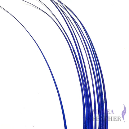 Stripped Ostrich Quill Feather Royal blue / 1 piece ready-to-ship