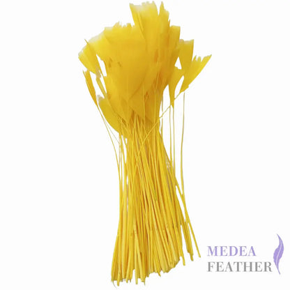 Stripped Turkey Feathers-Pack of 50 - #58yellow
