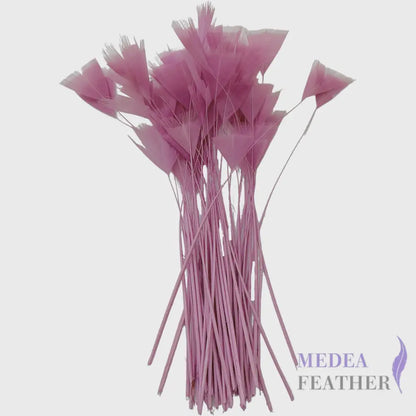Stripped Turkey Feathers-Pack of 50 - #61meadow mauve