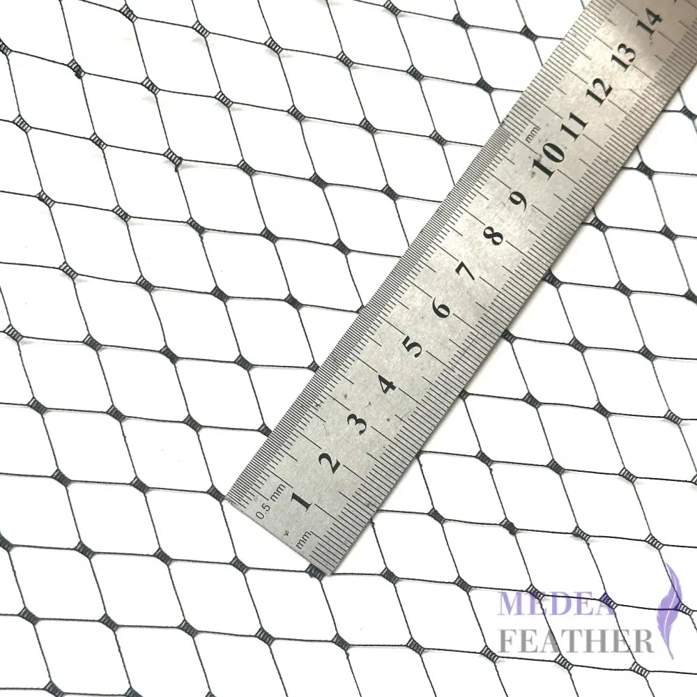 Black 25cm Wide Bridal Veiling - 1m