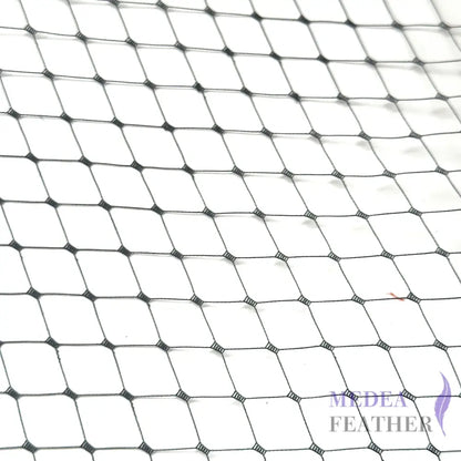 Black 25cm Wide Bridal Veiling - 1m