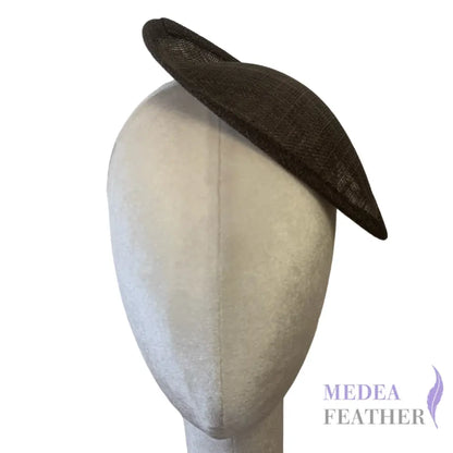 Teardrop Sinamay Edge Hat Base FB170 - Black Coffee