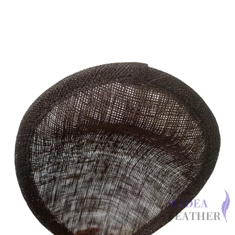 Teardrop Sinamay Edge Hat Base FB170 - Black Coffee