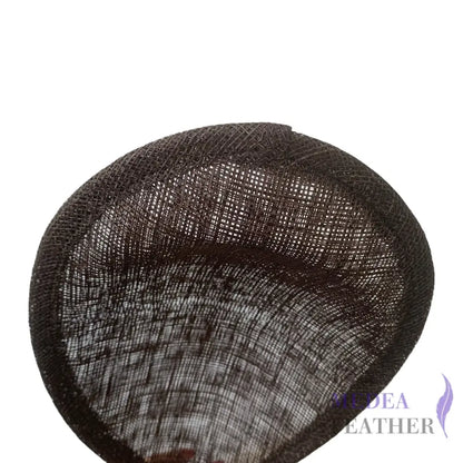 Teardrop Sinamay Edge Hat Base FB170 - Black Coffee