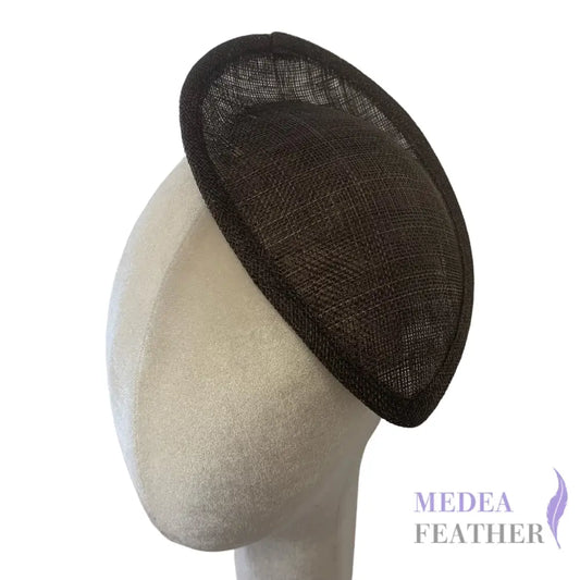 Teardrop Sinamay Edge Hat Base FB170 - Black Coffee