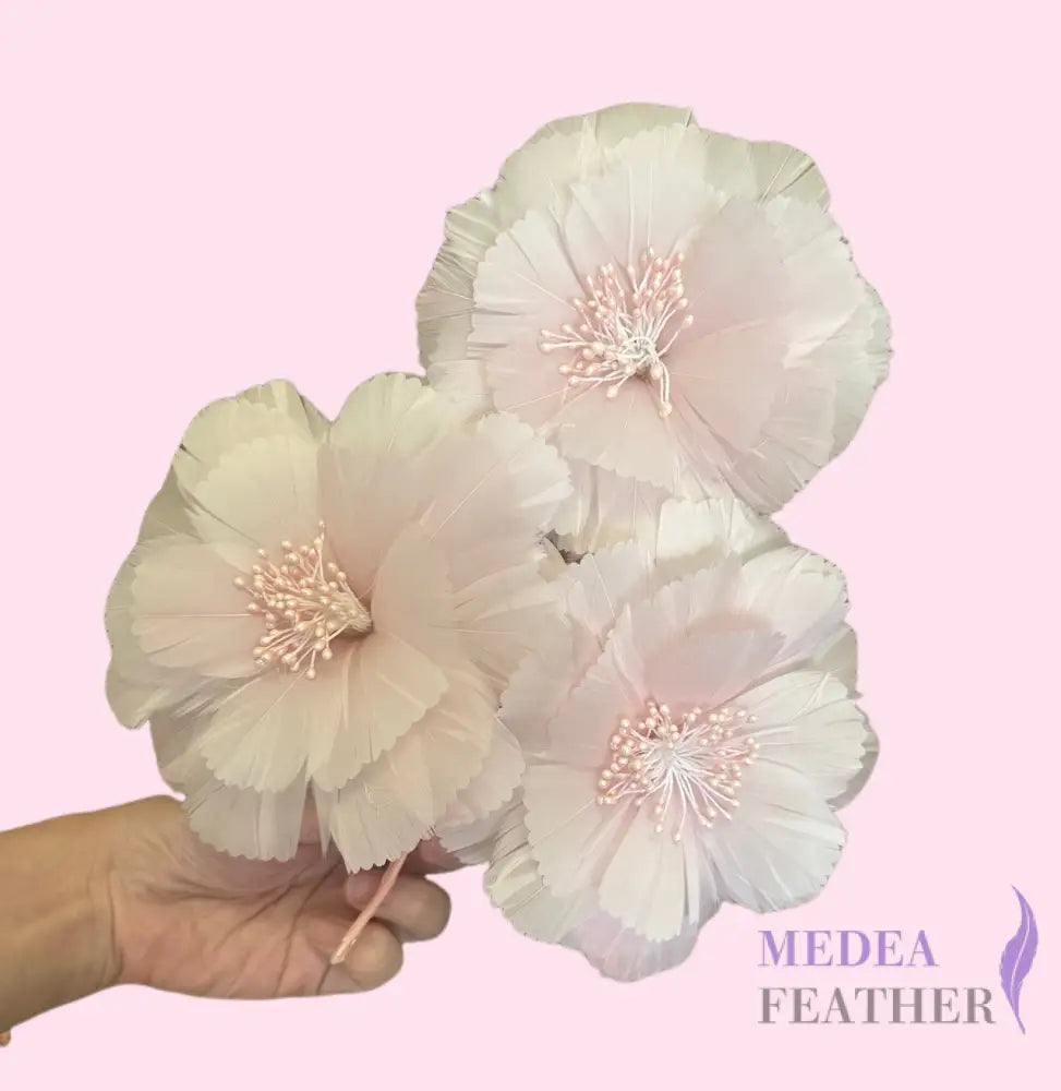 Three Feather Flower Round Edge Flower Mount DS26081203 - #50 light pink