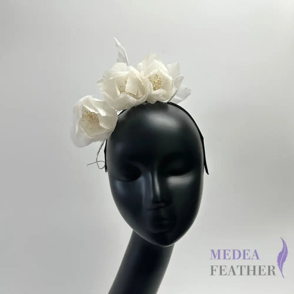 FM045 Three Goose Feather Flowers Set Mount