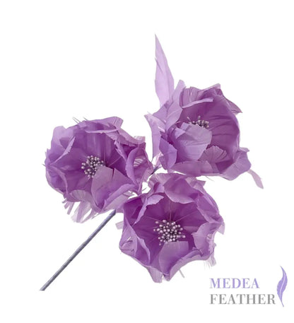 Three Goose Feather Flowers Set FM045 - #53 lilac