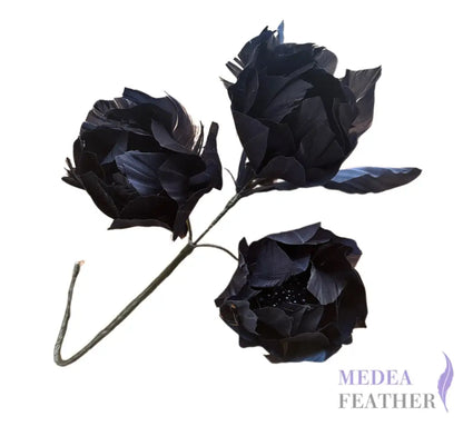 Three Goose Feather Flowers Set FM045 #65 navy