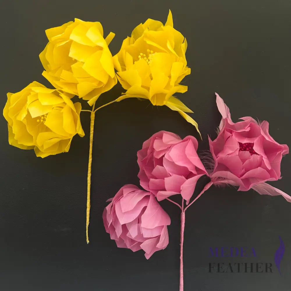 Three Goose Feather Flowers Set FM045