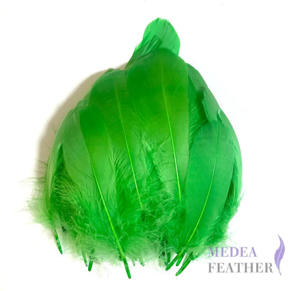 Trimmed Leaf Vein Shape Goose Feather-Pack of 20 SFGOOSE05 - #71 emerald green