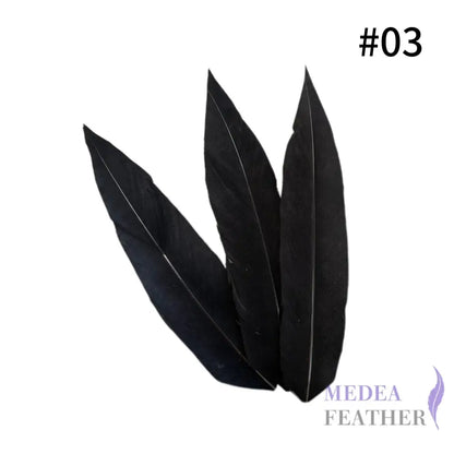 Trimmed Oval-shaped Goose Feather-Pack of 20 SFGOOSE07 - #03 black