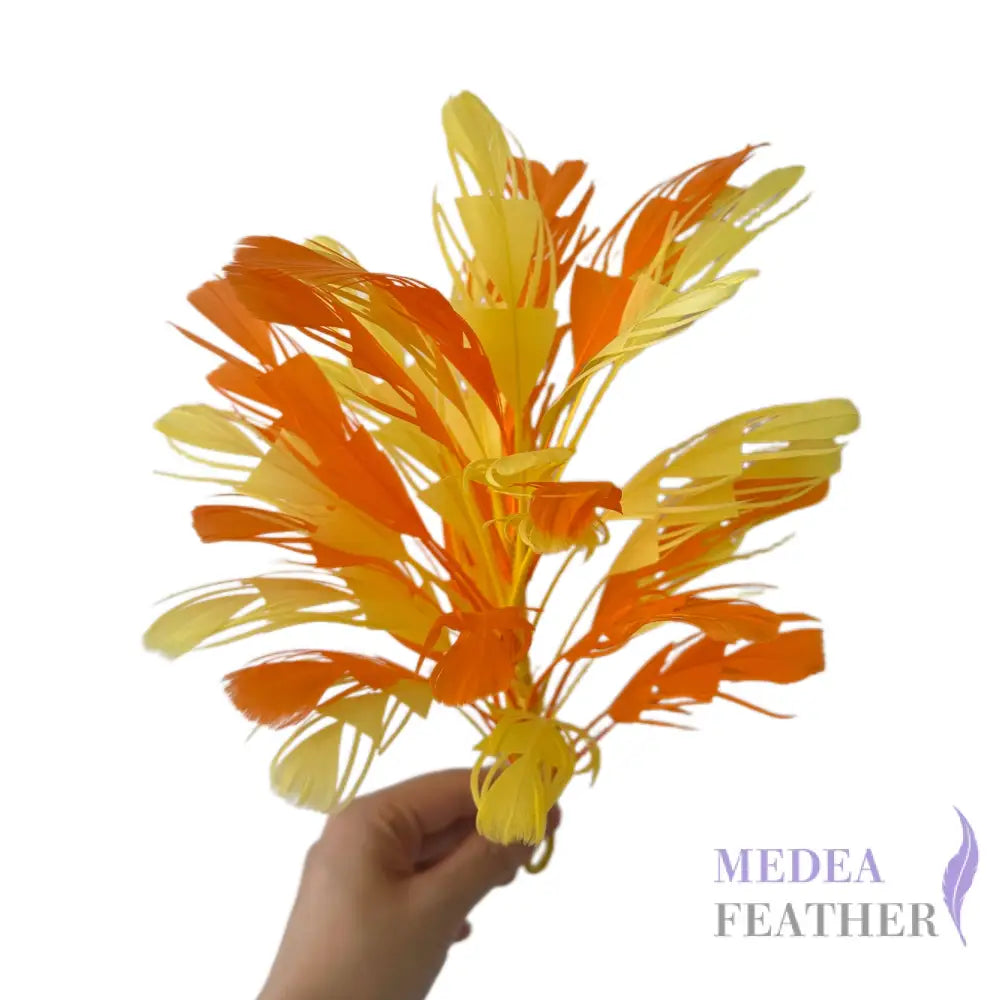 Trimmed Triangle Goose Feather Mount DS26082602 - Custom - Please add text below