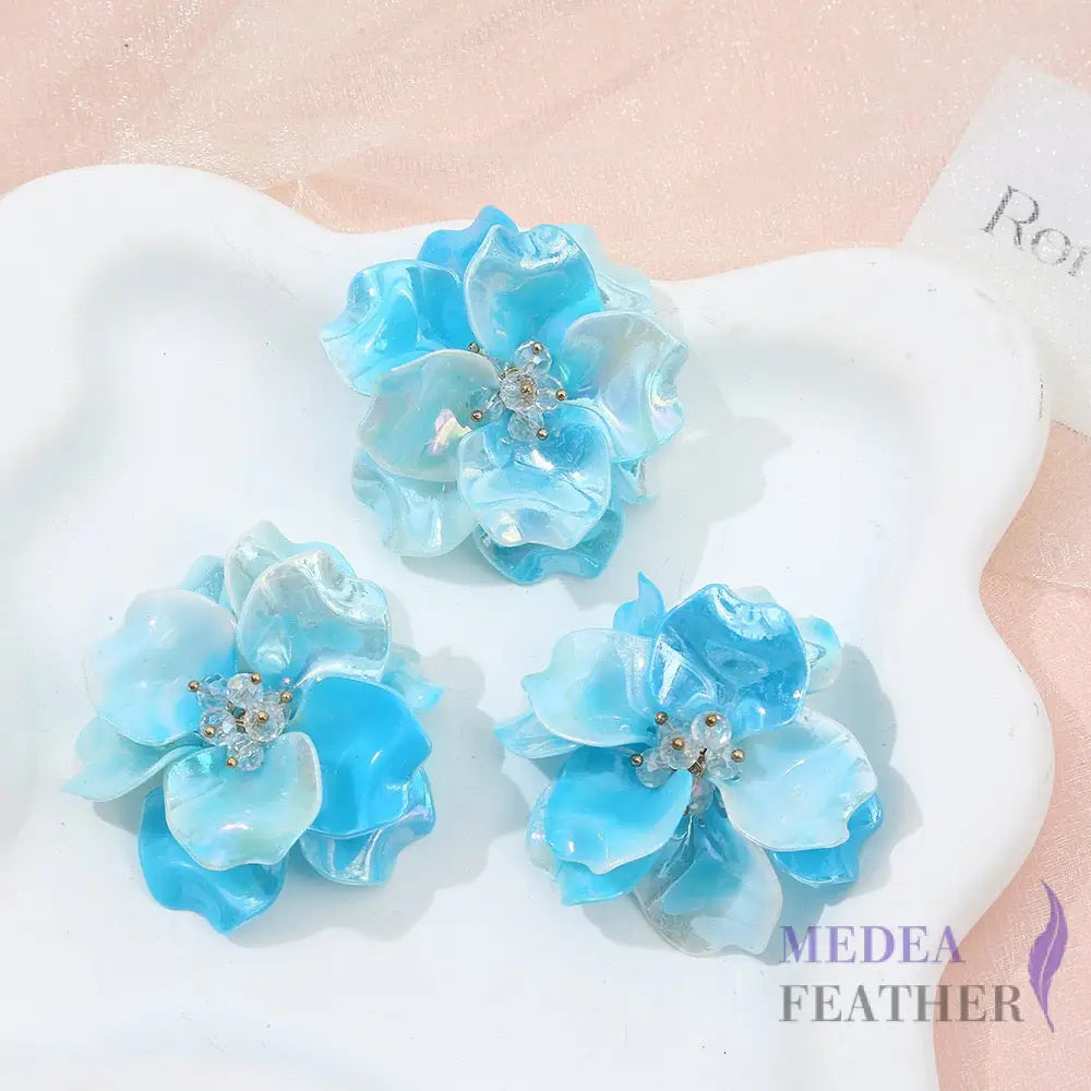 Two-colour Bead Flower BF11 Blue