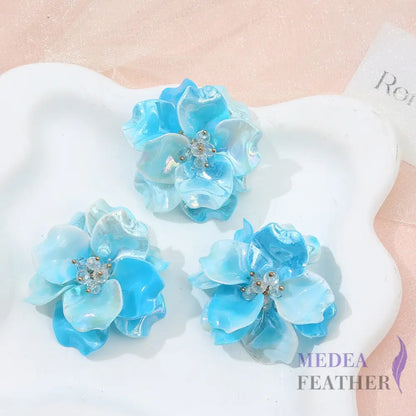 Two-colour Bead Flower BF11 Blue