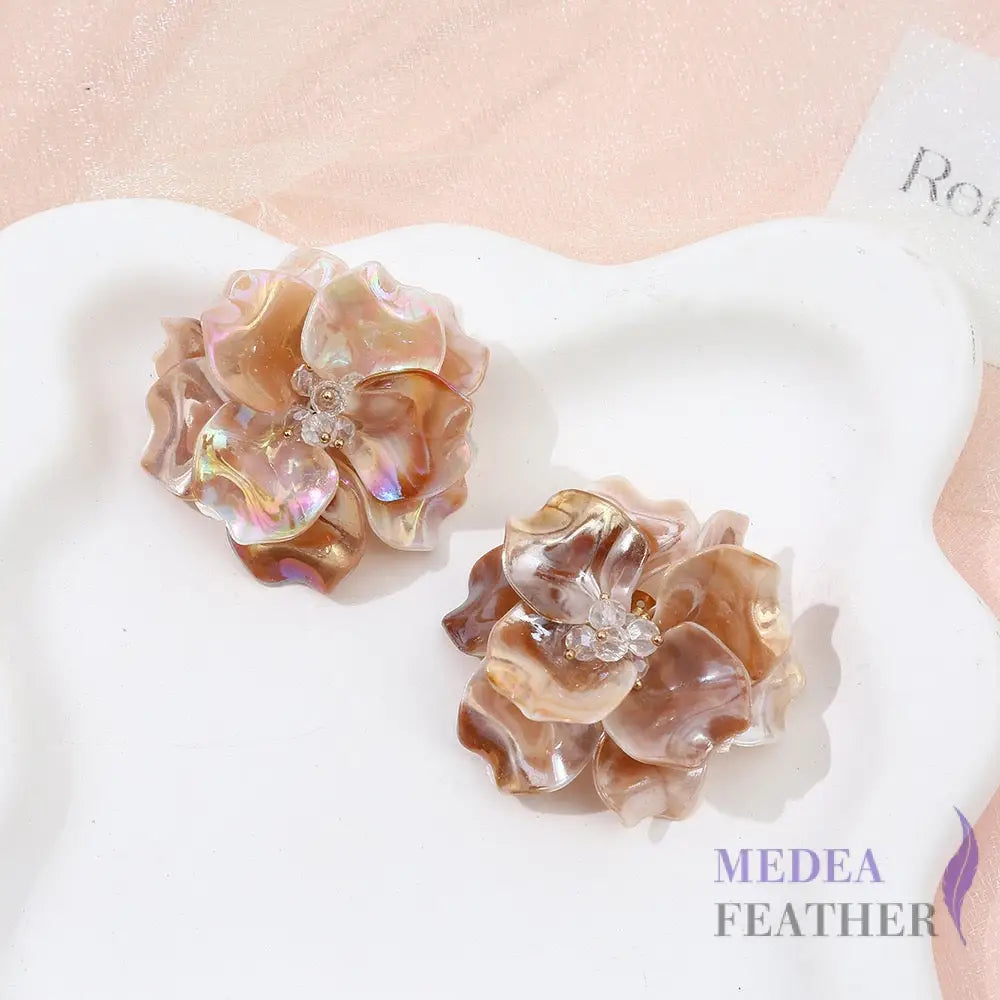 Two-colour Bead Flower BF11 Brown