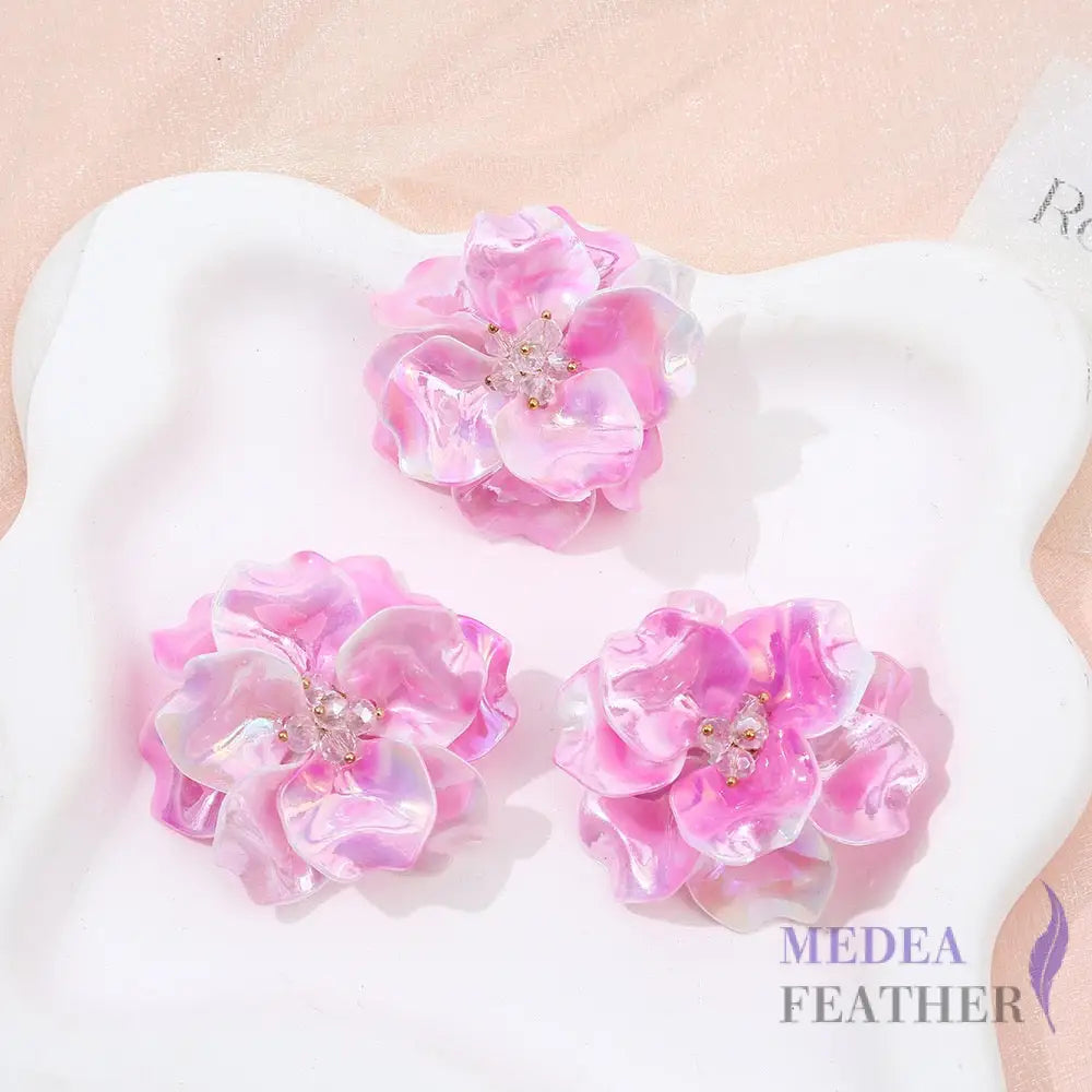 Two-colour Bead Flower BF11 Pink