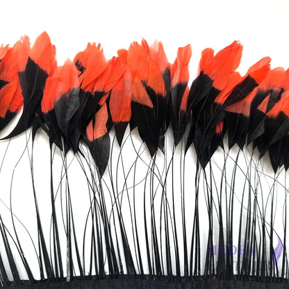 Two colour Coque Feather Trim Orange