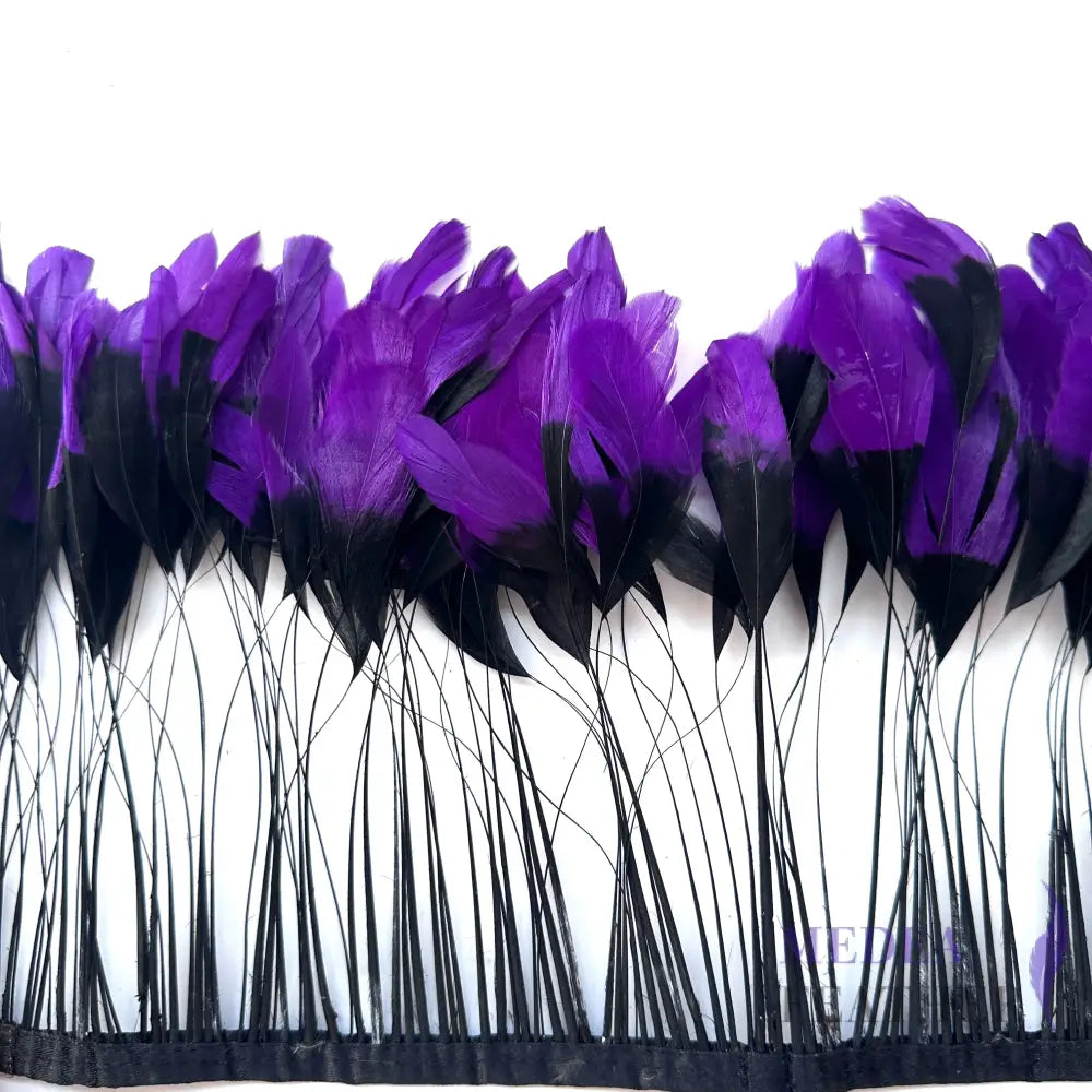 Two colour Coque Feather Trim Purple