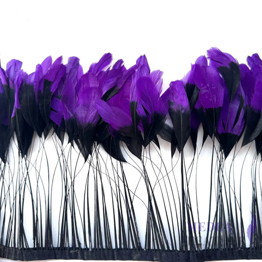 Two colour Coque Feather Trim Purple