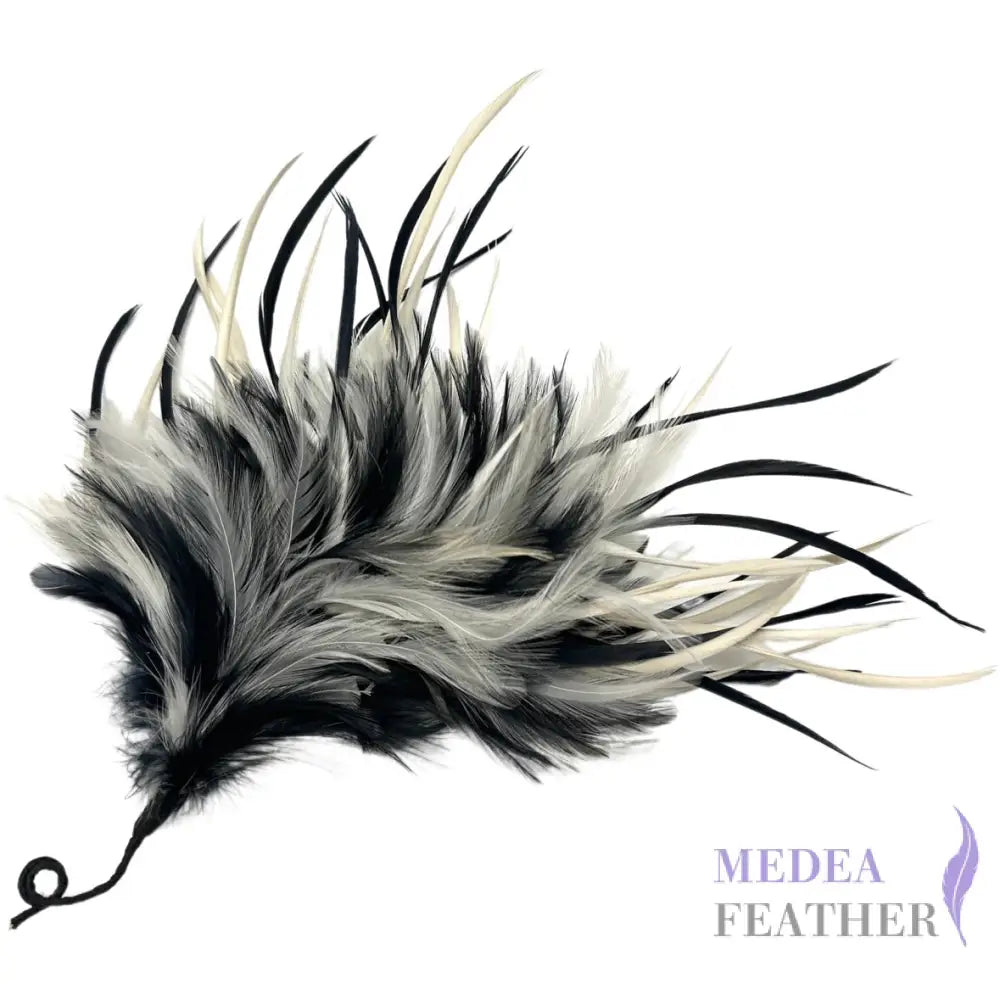 Two-colour Fluffy Goose Biot Feather Mount Custom