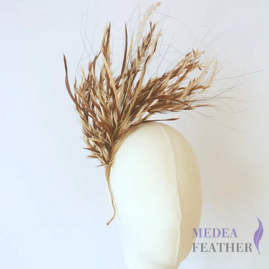 Two-colour Goose Biot Feather Flower Mount Custom - Please add text below