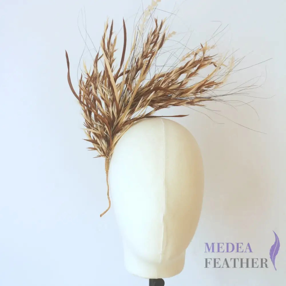 Two-colour Goose Biot Feather Flower Mount Custom - Please add text below