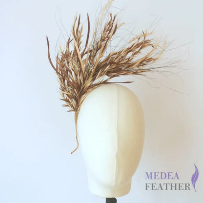 Two-colour Goose Biot Feather Flower Mount Custom - Please add text below
