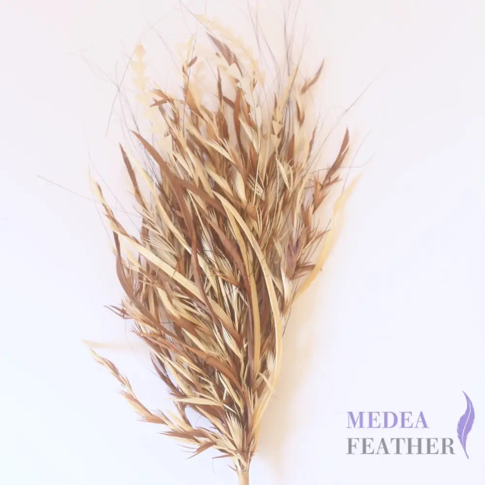 Two-colour Goose Biot Feather Flower Mount Custom - Please add text below
