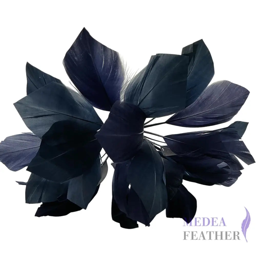 Two-colour Goose Feather Mount DS2505 - #65navy & #100 light navy