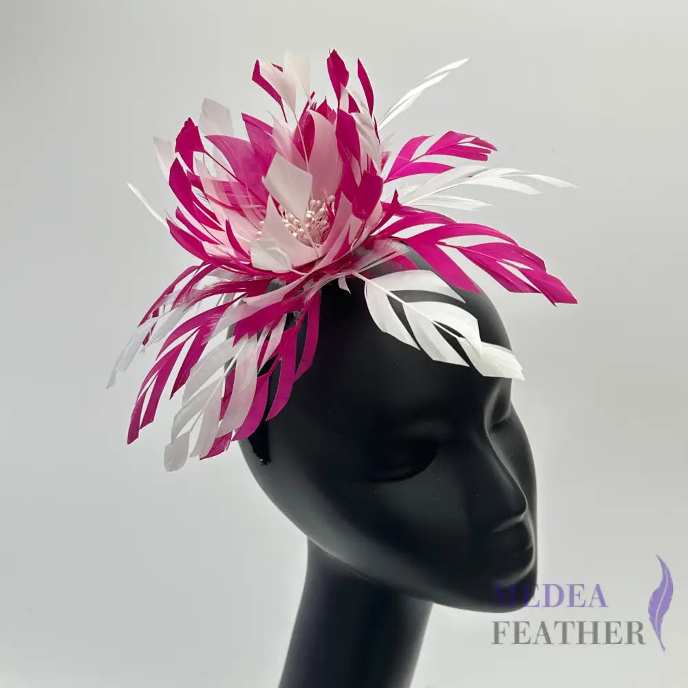 Two-colour Space Cut Goose Feather Flower Mount Custom - Please add text below