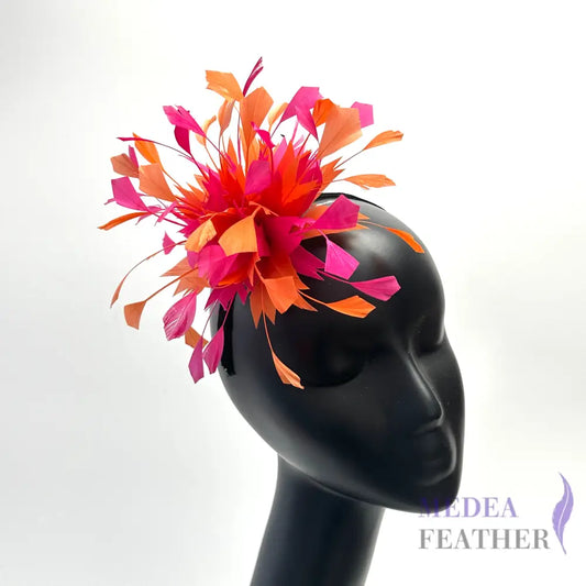 Two-colour Spiky Centre Goose Feather Flower Mount