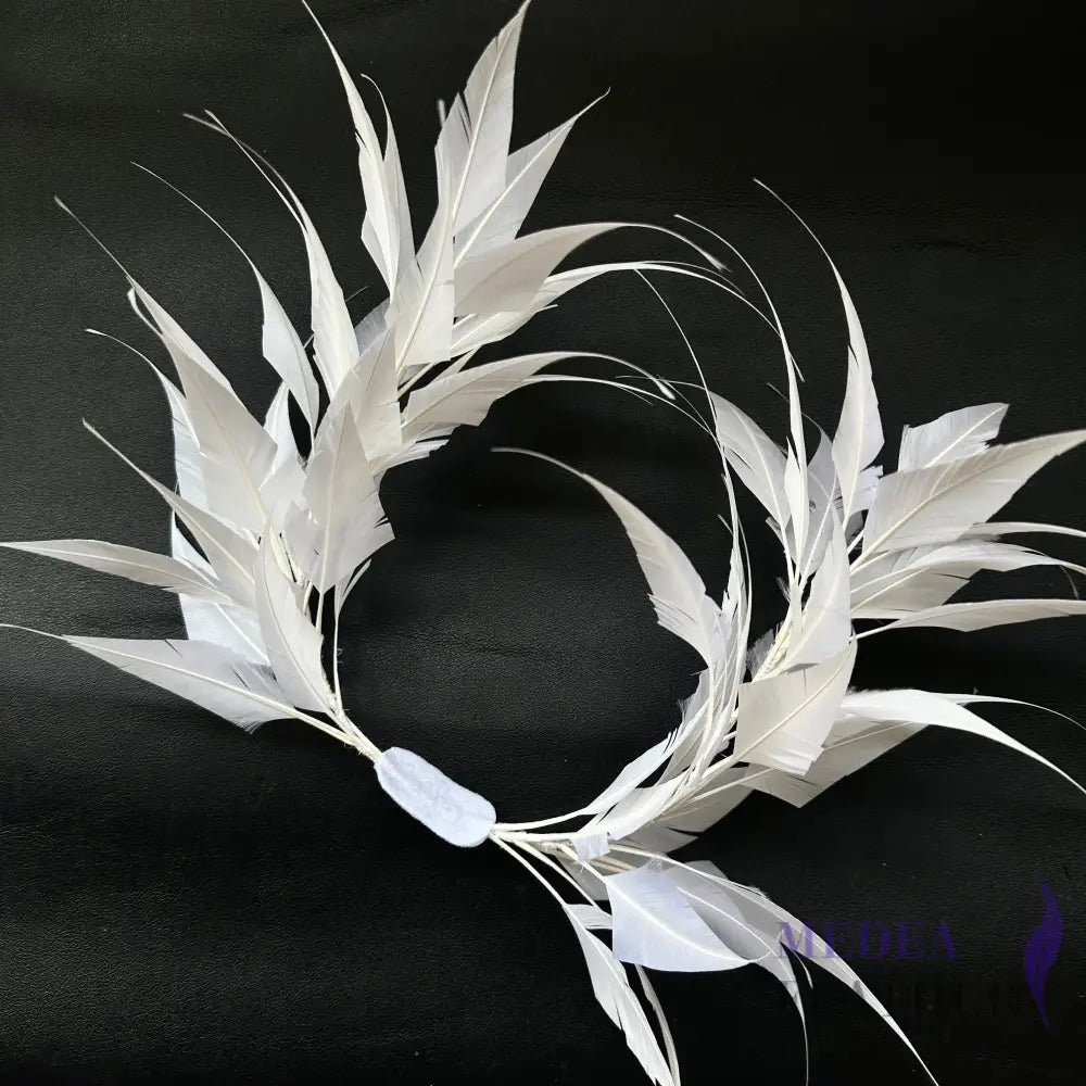 Two End Goose Feather Mount FM996 #02 white
