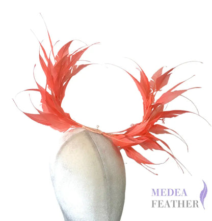 Two End Goose Feather Mount DS25050G #27 coral pink