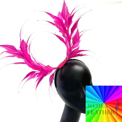 Two sides striped goose feather flower mount with wire accessory Custom - Please add text below