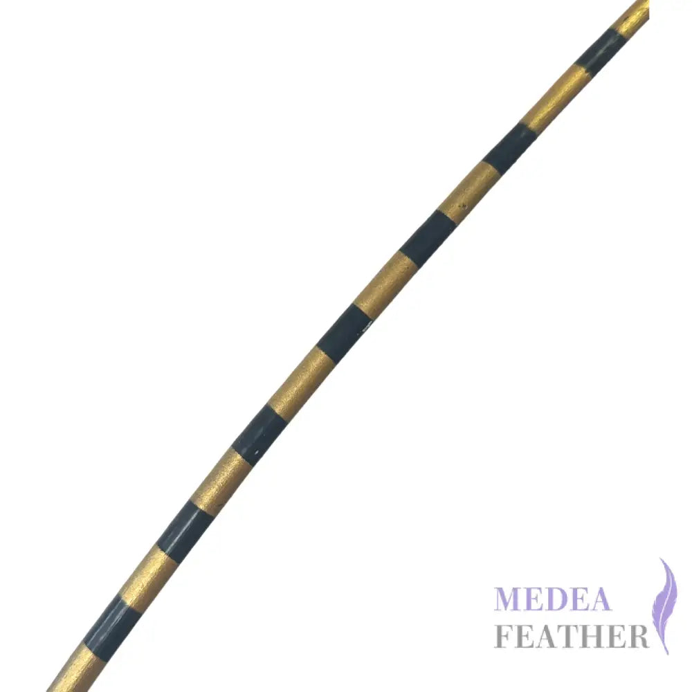 Two Tone Gold Ostrich Feather Quill SFOSTRICH03 - Gold + black