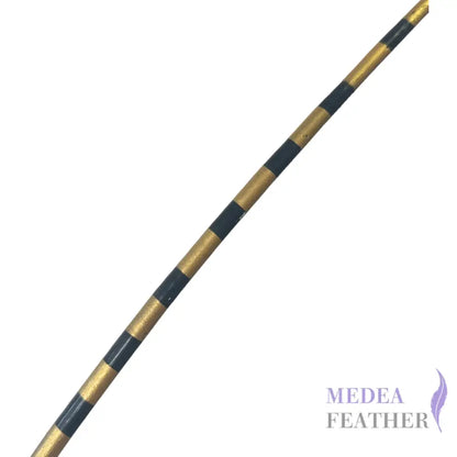 Two Tone Gold Ostrich Feather Quill SFOSTRICH03 - Gold + black