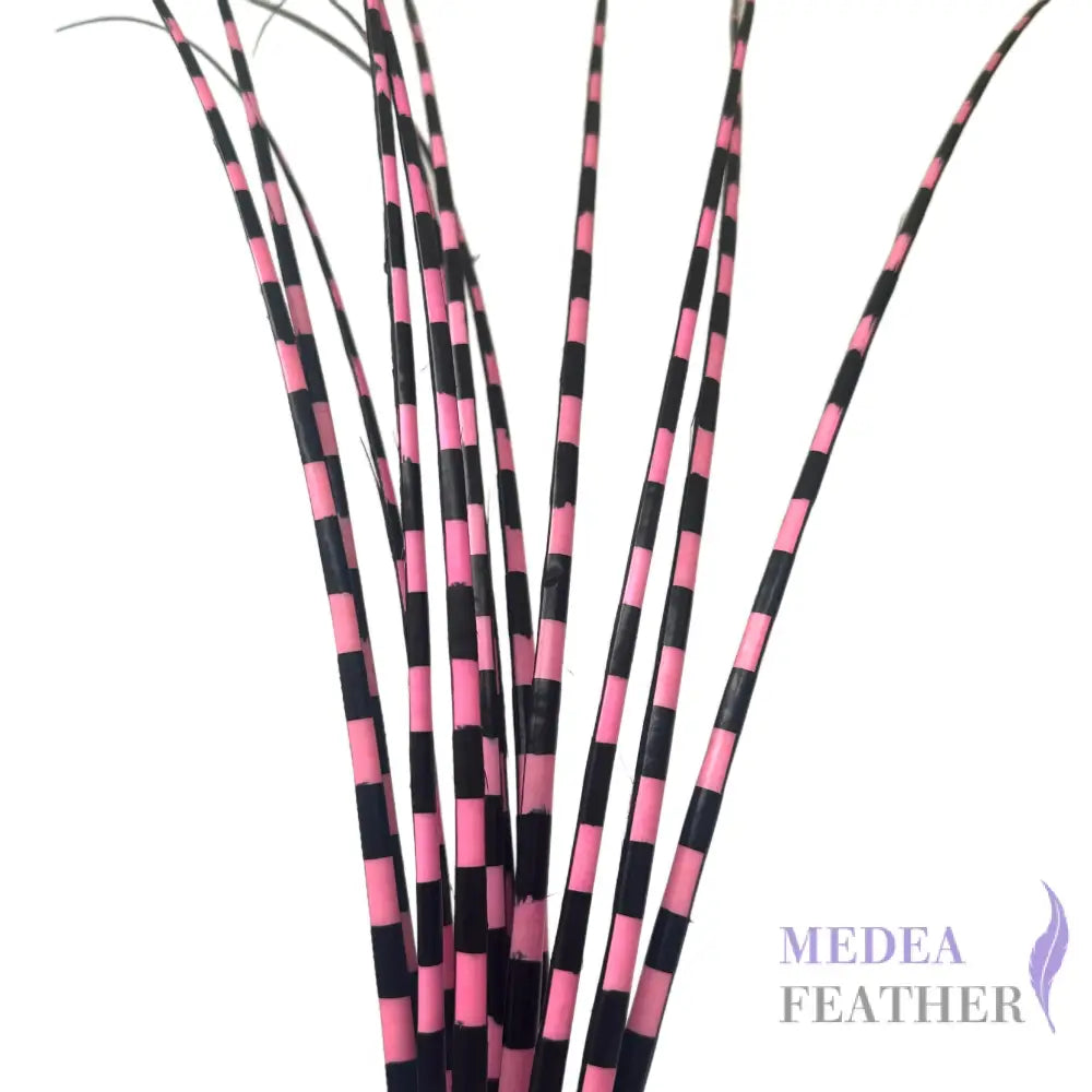 Two Tone Ostrich Feather Quill SFOSTRICH02 - #51 pink +black base