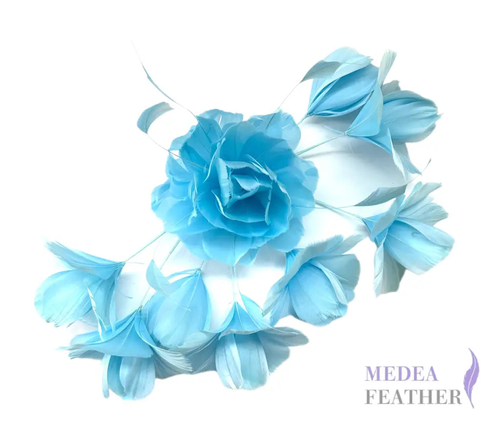 ’Valentines Roses’/ Classic Goose Feather Flower Mount DS25050L #77 sky blue