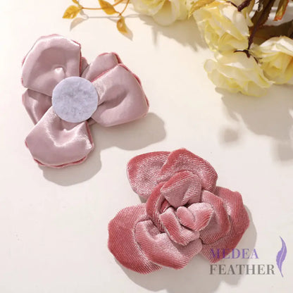 Velvet Camellia Flower - pink