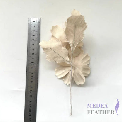 Velvet Wired Flower Mount VF02 Cream