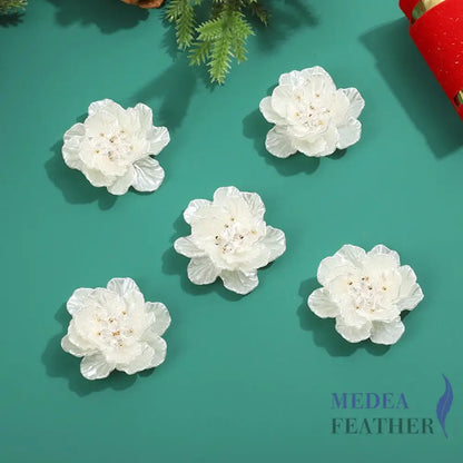 White Acrylic Bead Flower BF13 5 (4cm)