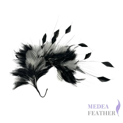 White Silver Pheasant Plumage Feather and Hackle Feather Mount Custom - Please add text below