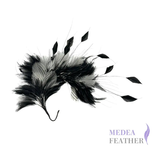 White Silver Pheasant Plumage Feather and Hackle Feather Mount Custom - Please add text below