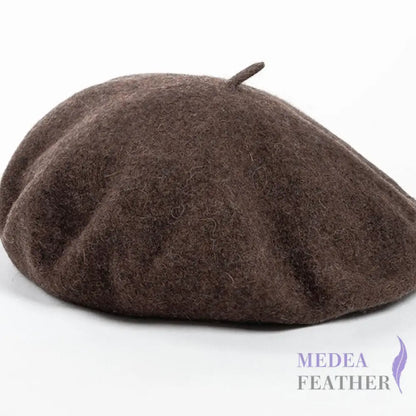 Wool Beret Hat M: 56-58cm / Coffee
