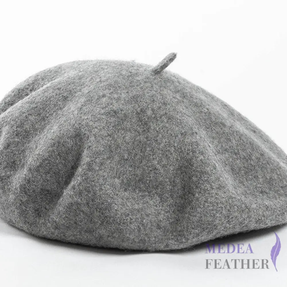 Wool Beret Hat M: 56-58cm / Gray