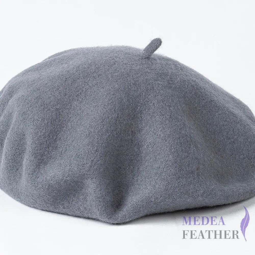 Wool Beret Hat M: 56-58cm / Haze Gray